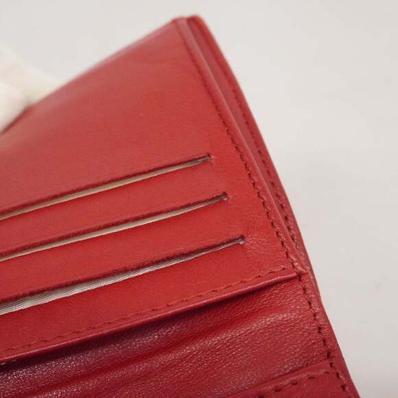 Chanel Matelasse Lambskin Wallet Red Women's - Picture 14 of 16